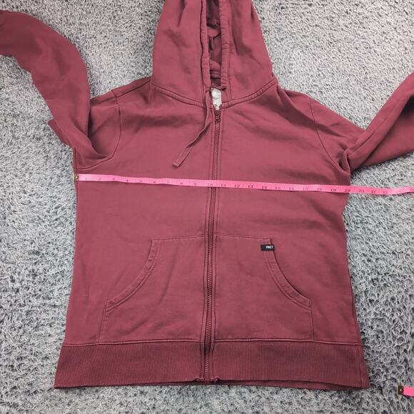 Pact Hoodie Adult Large Red Full Zip Organic Cotton Hooded Sweatshirt Jacket - Picture 3 of 6